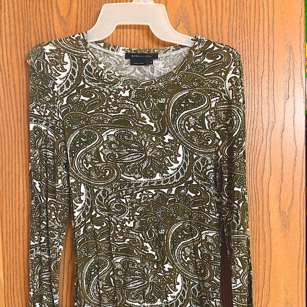 BCBG MAXAZRIA Long Sleeve Shirt Medium NWT